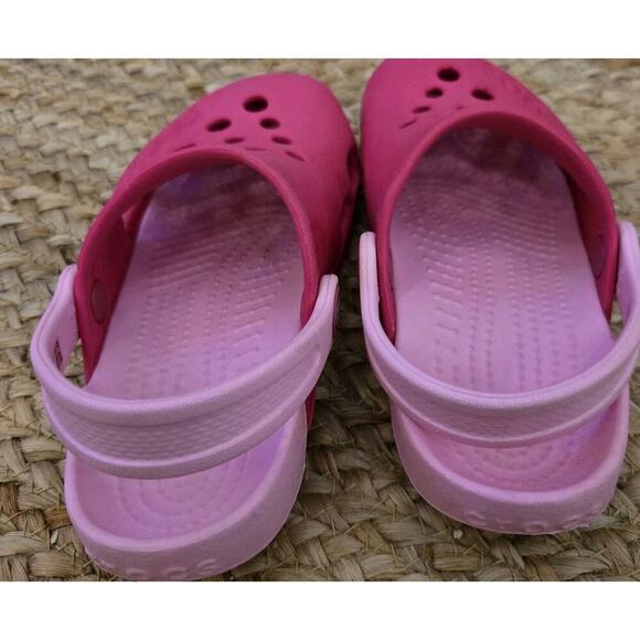 Crocs Electro Clogs Water Pink Kids Child Two Tone Walking Beach Sizw 8c - Picture 4 of 6